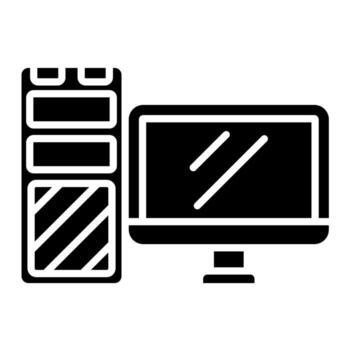 icono de vector de computadora