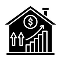 House Price Increase vector icon