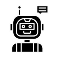 icono de vector de bot de chat