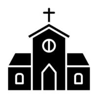 icono de vector de iglesia