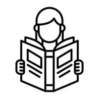 Women Reading Book vector icon