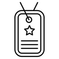 Army Dog Tag vector icon