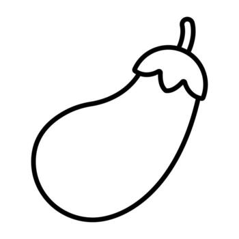 icono de vector de berenjena