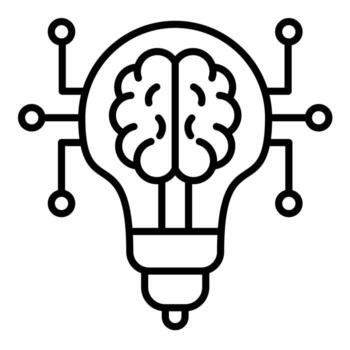 icono de vector de aprendizaje profundo
