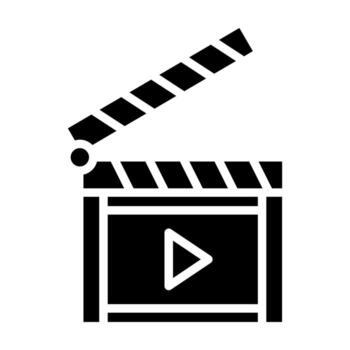 Clapperboard vector icon