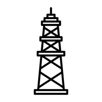 Oil Tower vector icon