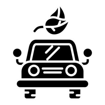 Eco Car vector icon