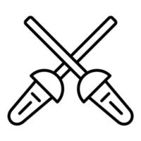 Fencing Sports vector icon