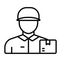 Courier Man vector icon