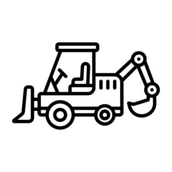 Backhoe vector icon