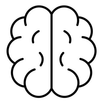 icono de vector de cerebro humano