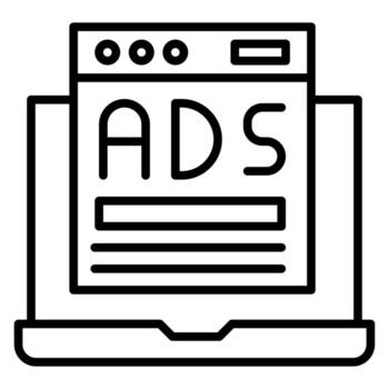 Online Ads vector icon
