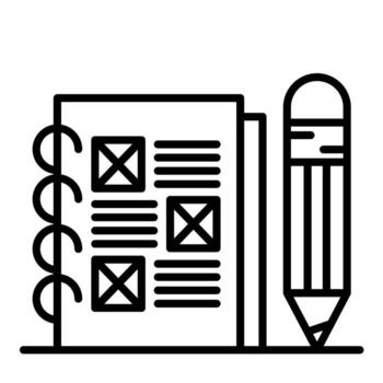 estructura metálica dibujar vector icono