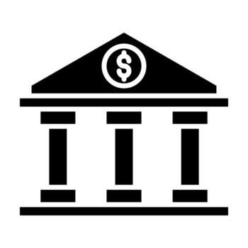 icono de vector de banco