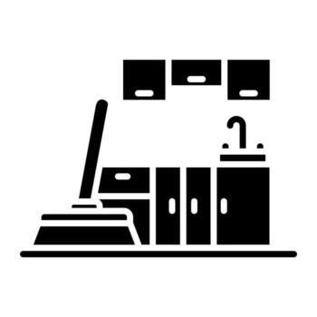 Kitchen Cleaning vector icon