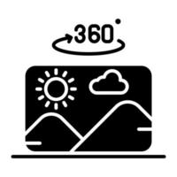 360 Degree Photo vector icon