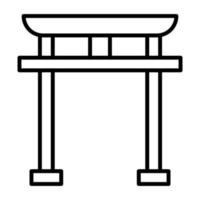 Torii Gate vector icon