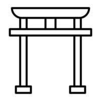 Torii Gate vector icon