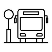 icono de vector de parada de autobús