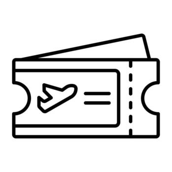 Flight Ticket vector icon