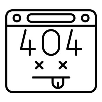 404 Error vector icon