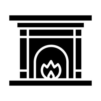 Fireplace vector icon