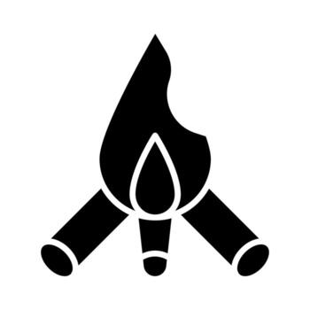 icono de vector de hoguera