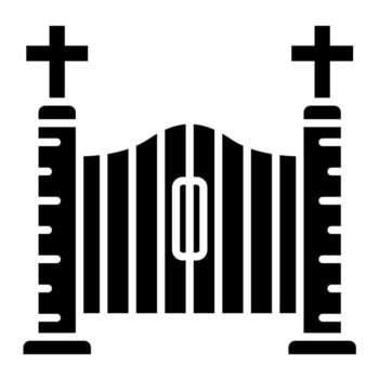 cementerio portón vector icono
