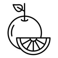 Tangerine vector icon