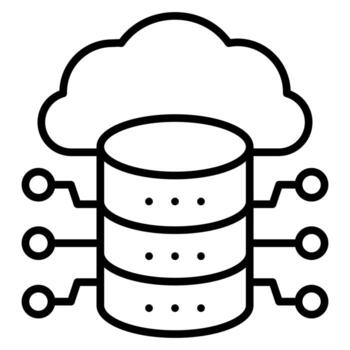 Cloud Database vector icon