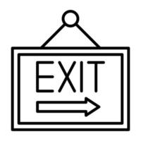 Emergency Exit vector icon