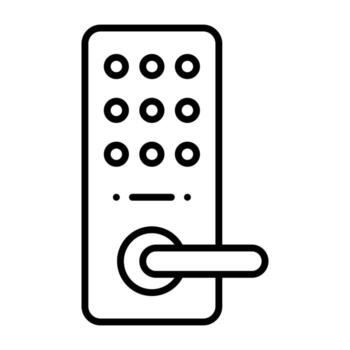 icono de vector de puerta inteligente