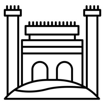 Desert Palace vector icon