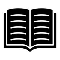 icono de vector de libro abierto