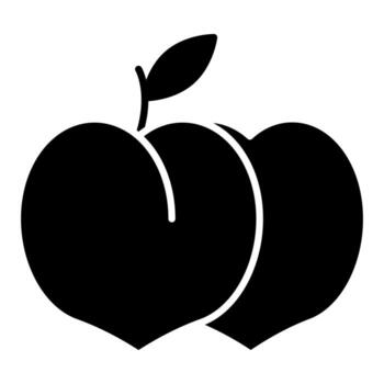 Peach vector icon