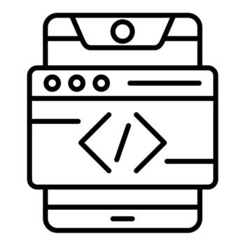 Mobile Programming vector icon