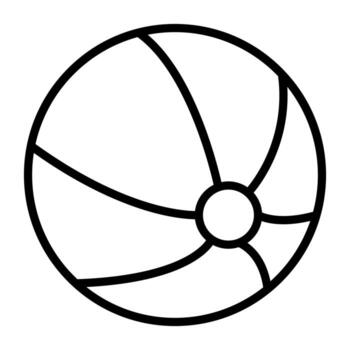 icono de vector de pelota de playa