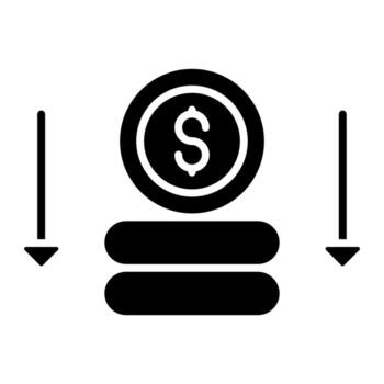 Depreciation vector icon