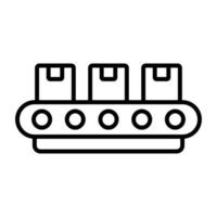 icono de vector de cinta transportadora