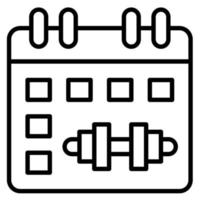 gimnasio calendario vector icono