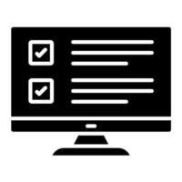 Online Exam vector icon