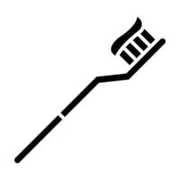 Tooth Paste on Brush vector icon