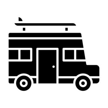 Surf Van vector icon