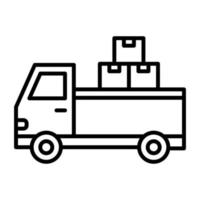 icono de vector de camioneta