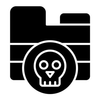 carpeta pirateado vector icono