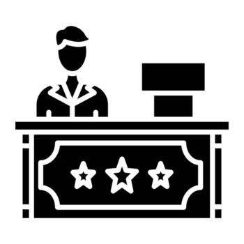 Receptionist vector icon