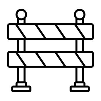 Construction Barrier vector icon