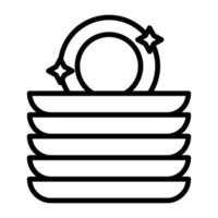 Clean Dishes vector icon