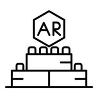 Ar Building Blocks vector icon