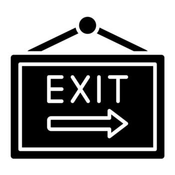 Exit vector icon